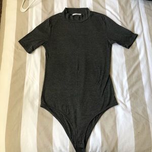 Grey body suit